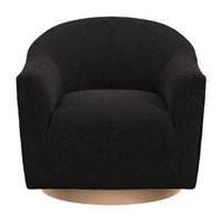 O&Co Bayside Swivel Accent Chair in Black