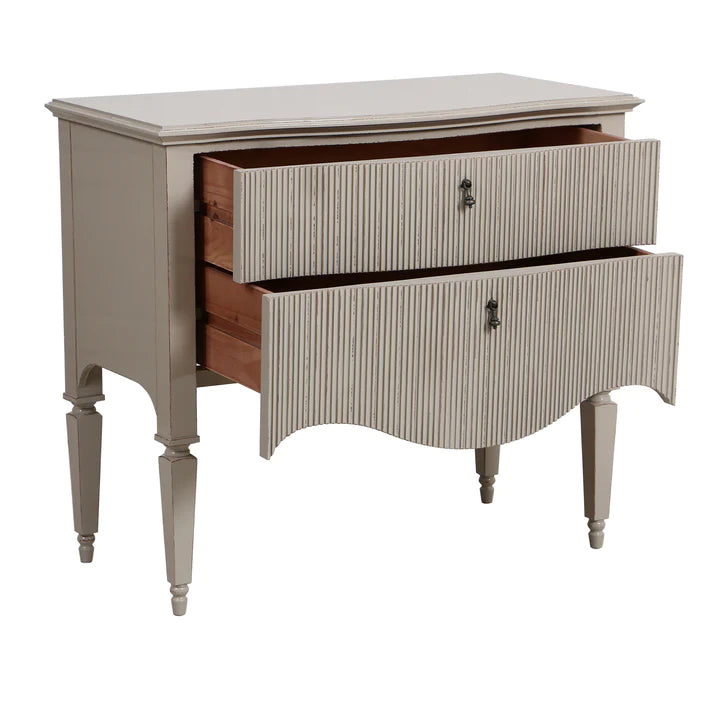 MindyBrown-Mindy Brownes Camille Two Drawer Chest in Linen-White  077 