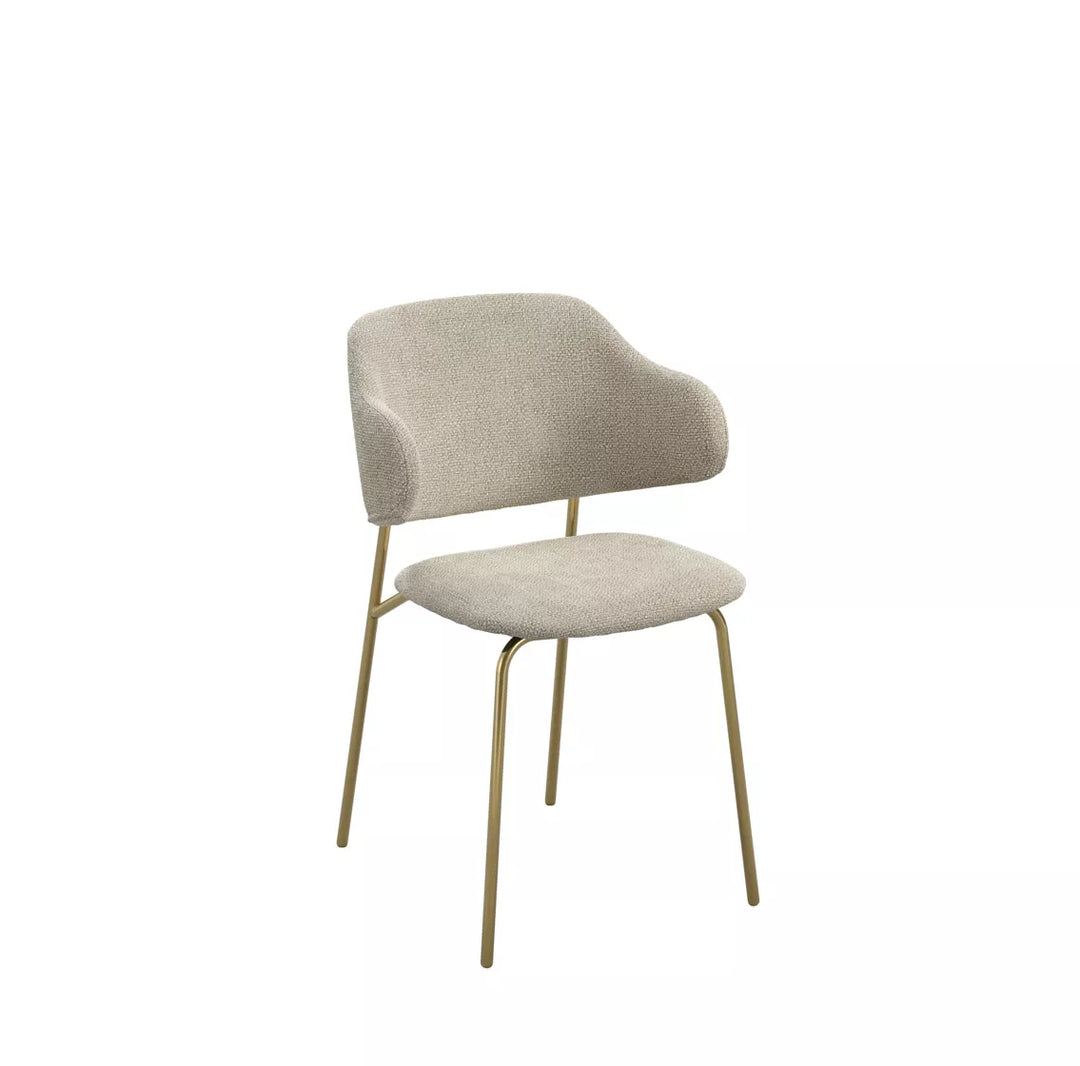 Joni Gold Set of 2 Dining Chairs - Wheat