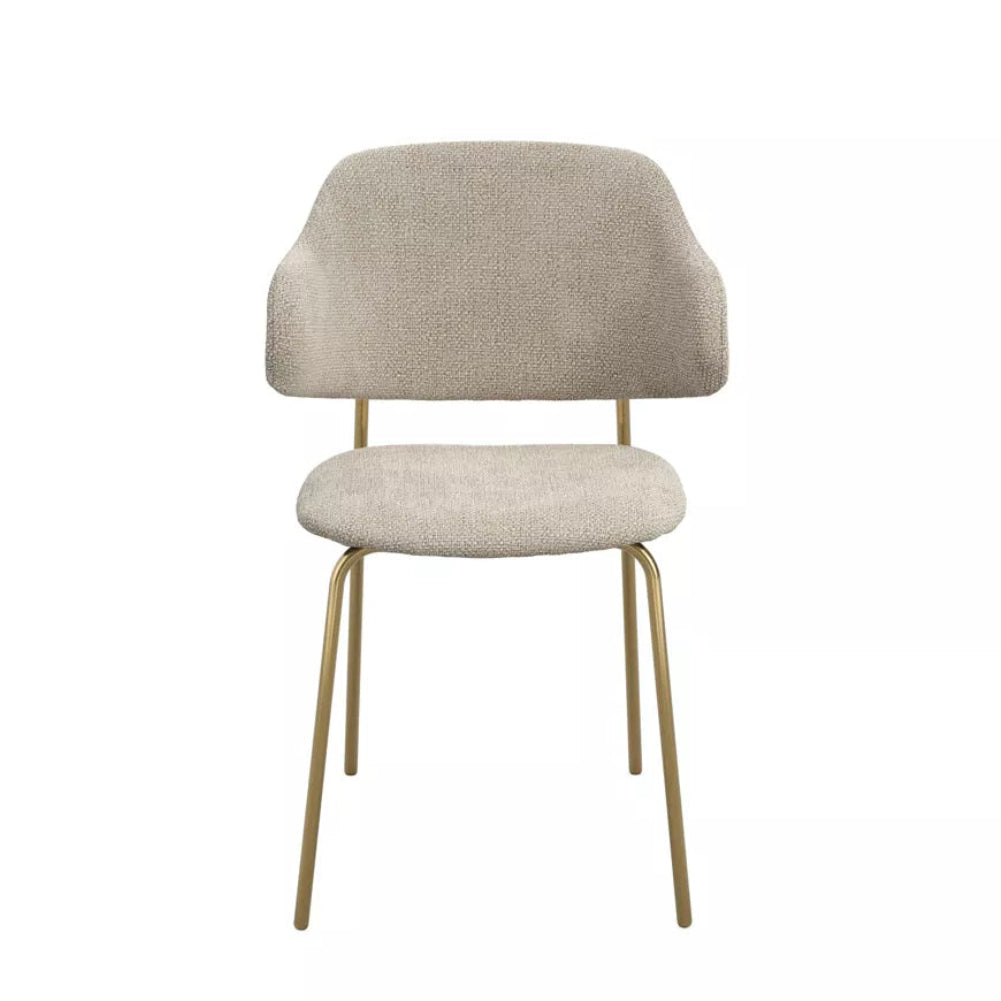 Joni Gold Set of 2 Dining Chairs - Wheat