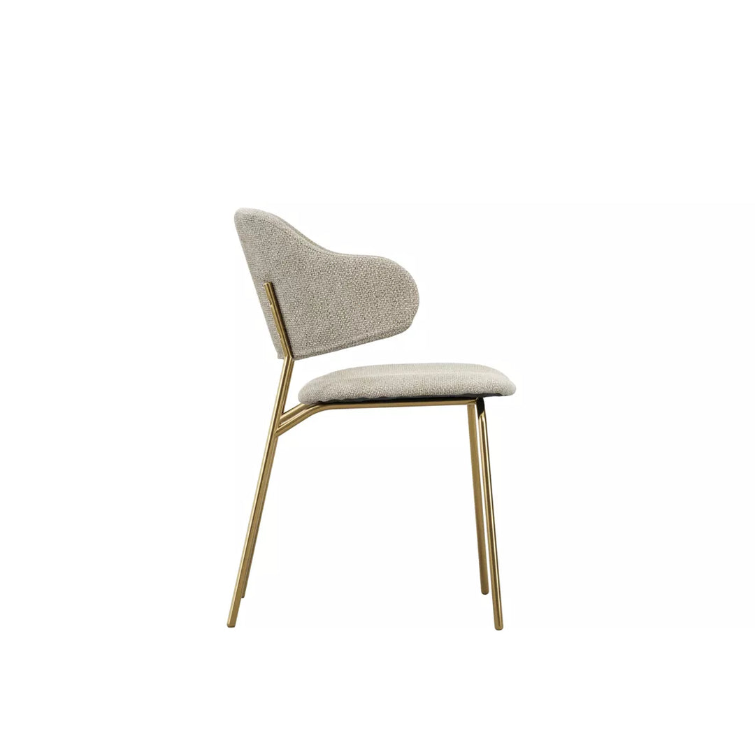 Joni Gold Set of 2 Dining Chairs - Wheat