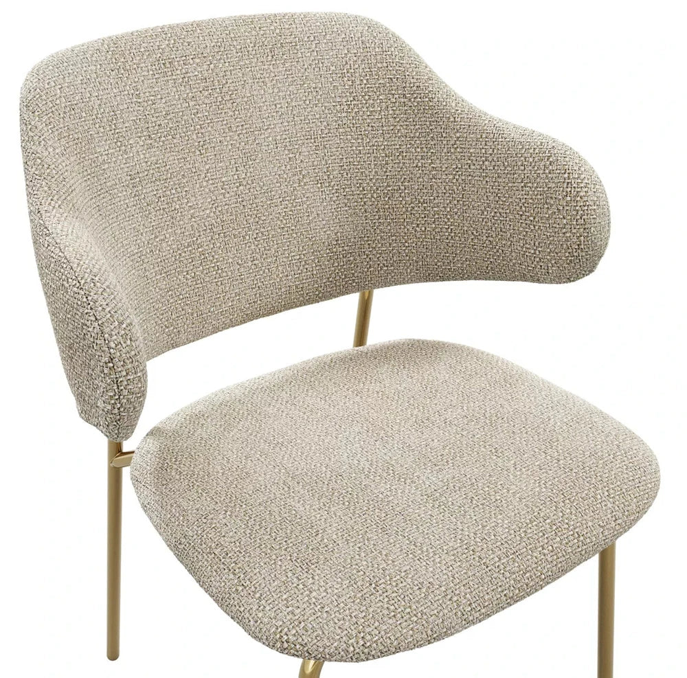 Joni Gold Set of 2 Dining Chairs - Wheat