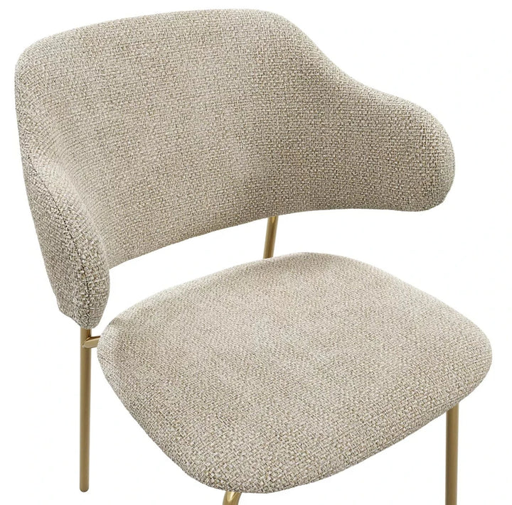 Joni Gold Set of 2 Dining Chairs - Wheat