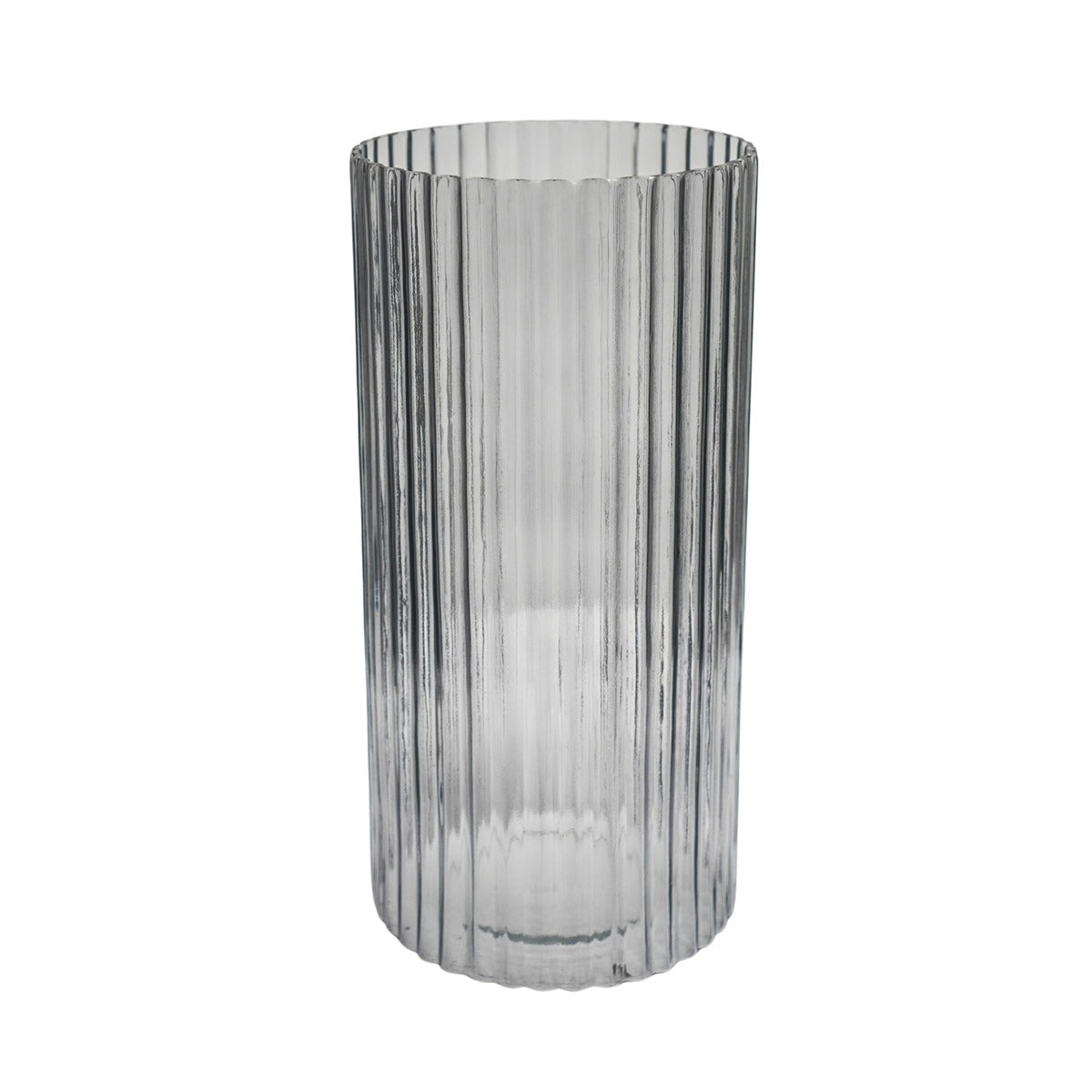 Ivyline Daphne Ribbed Vase Clear