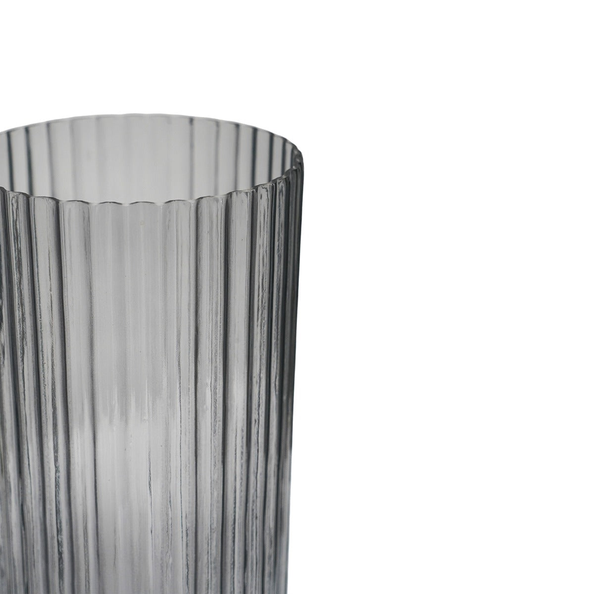 Ivyline Daphne Ribbed Vase Clear