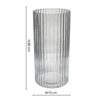 Ivyline Daphne Ribbed Vase Clear