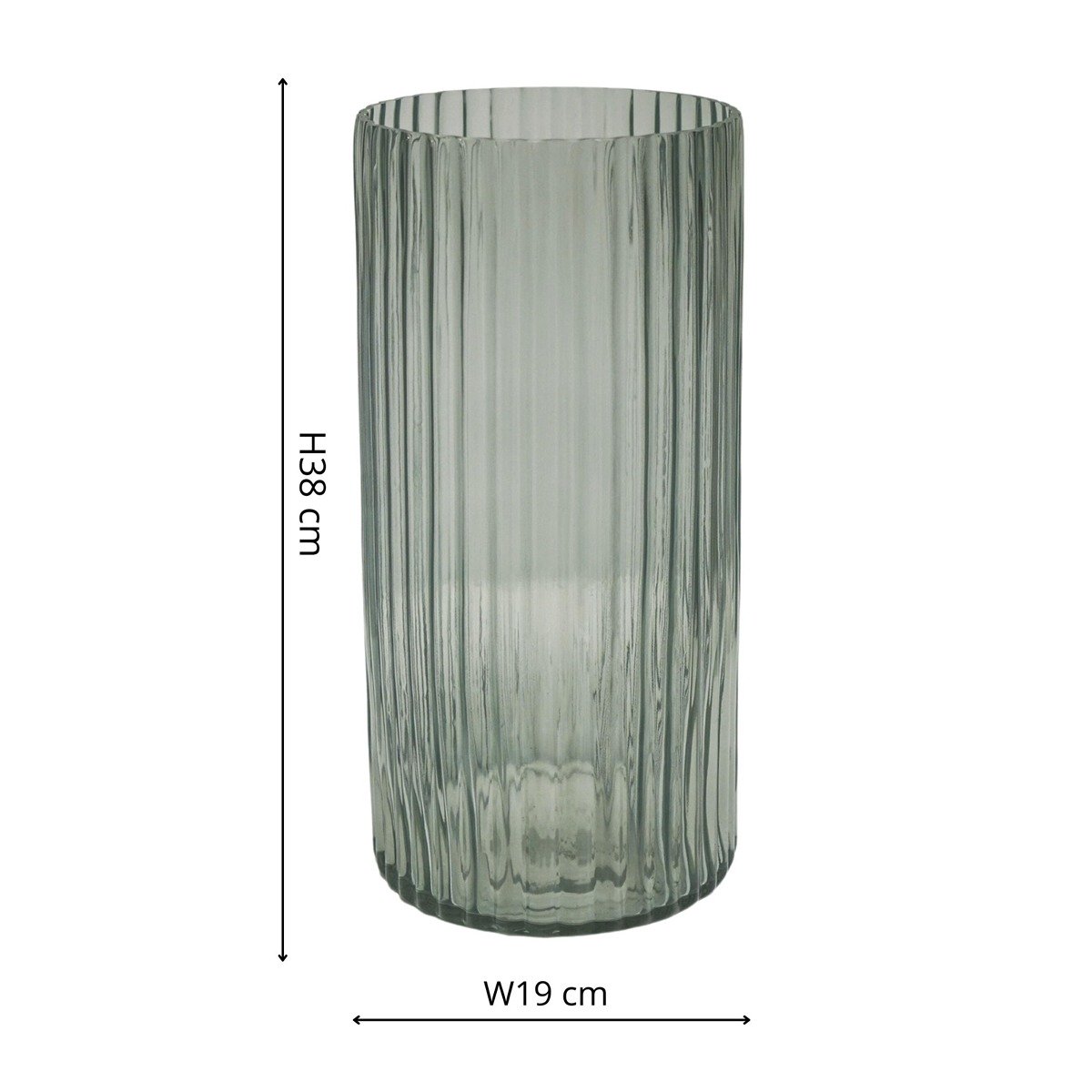 Ivyline Daphne Ribbed Vase Sage