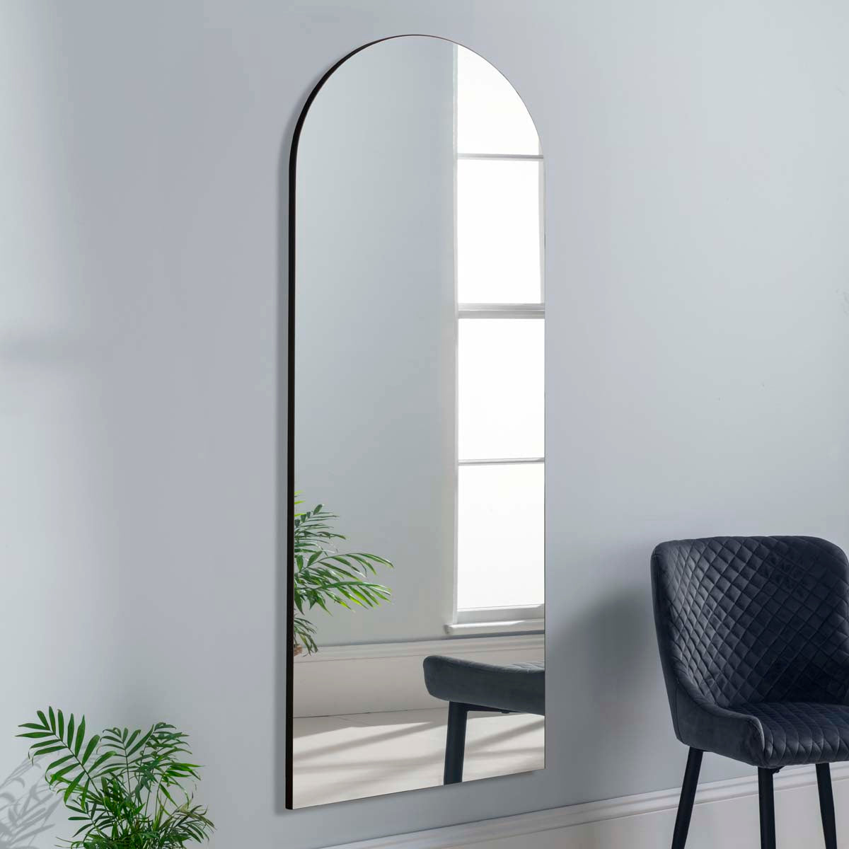 Olivia's Delilah Arch Mirror in Black - 170x70cm