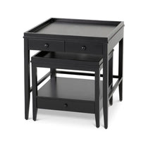 Eichholtz Bleeker Set of 2 Side Tables in Black Finish