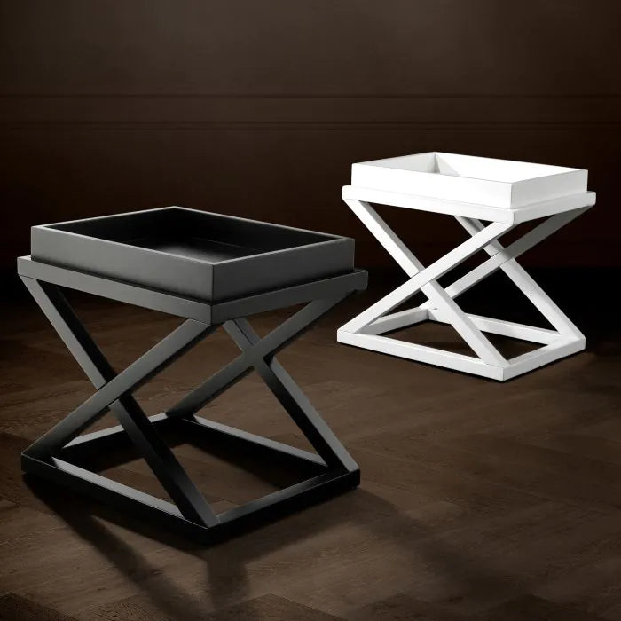 Mcarthur Side Table - Waxed Black Finish Eichholtz 2