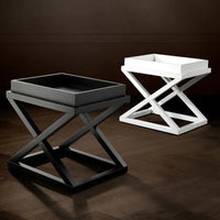 Eichholtz Mcarthur Side Table in Waxed Black Finish