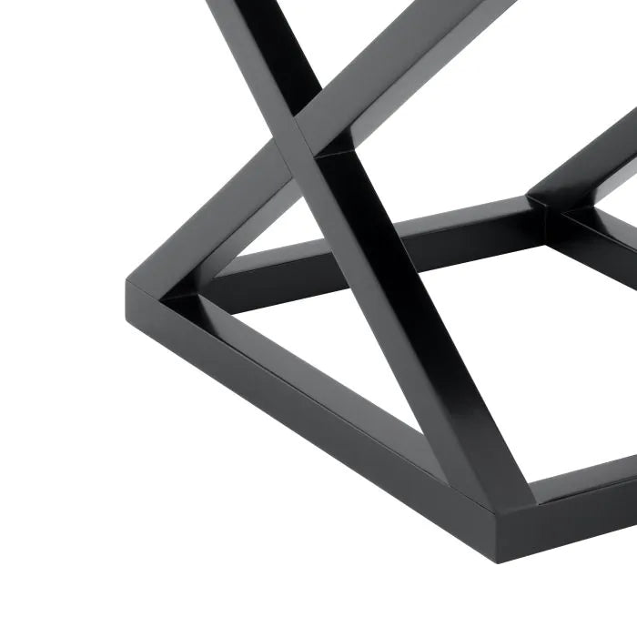 Mcarthur Side Table - Waxed Black Finish Eichholtz 4