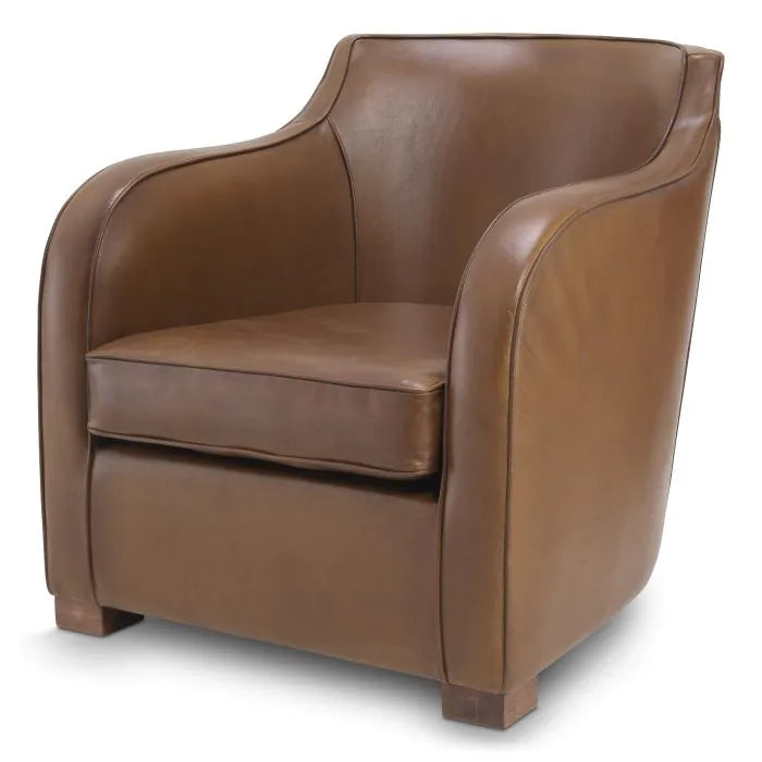 Eichholtz Berkshire Club Chair in Tobacco Leather