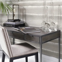 Eichholtz Scavullo Desk in Straight Charcoal Brown Oak Veneer