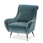 Eichholtz Giardino Chair in Cameron Deep Turquoise