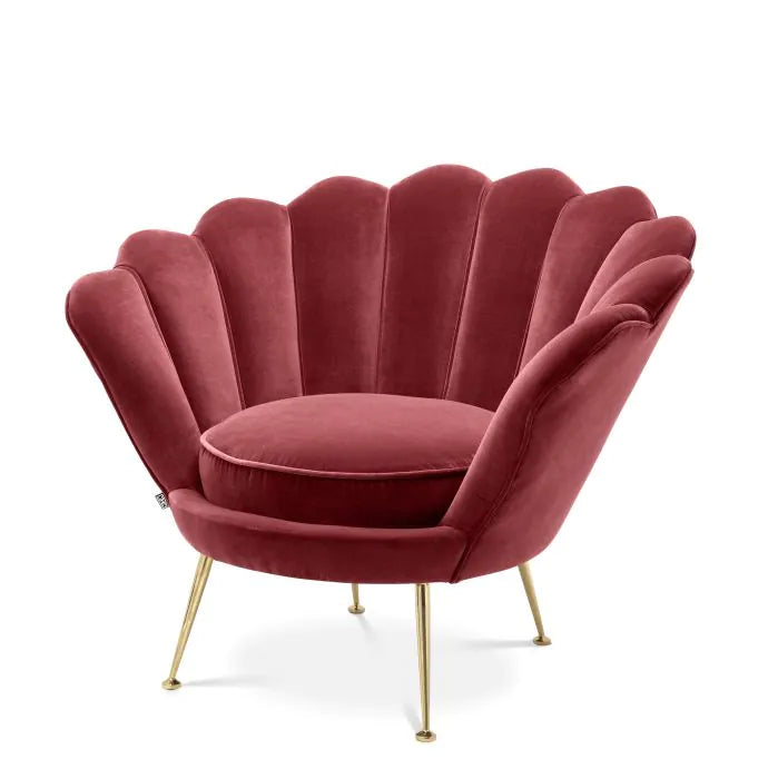  Eichholtz-Eichholtz Trapezium Chair in Cameron Wine Red-Red 437 
