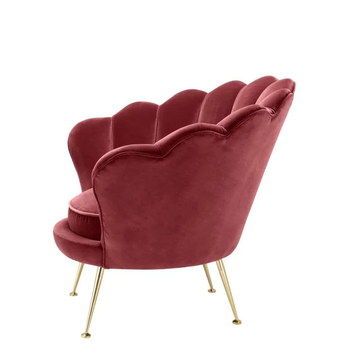  Eichholtz-Eichholtz Trapezium Chair in Cameron Wine Red-Red 973 