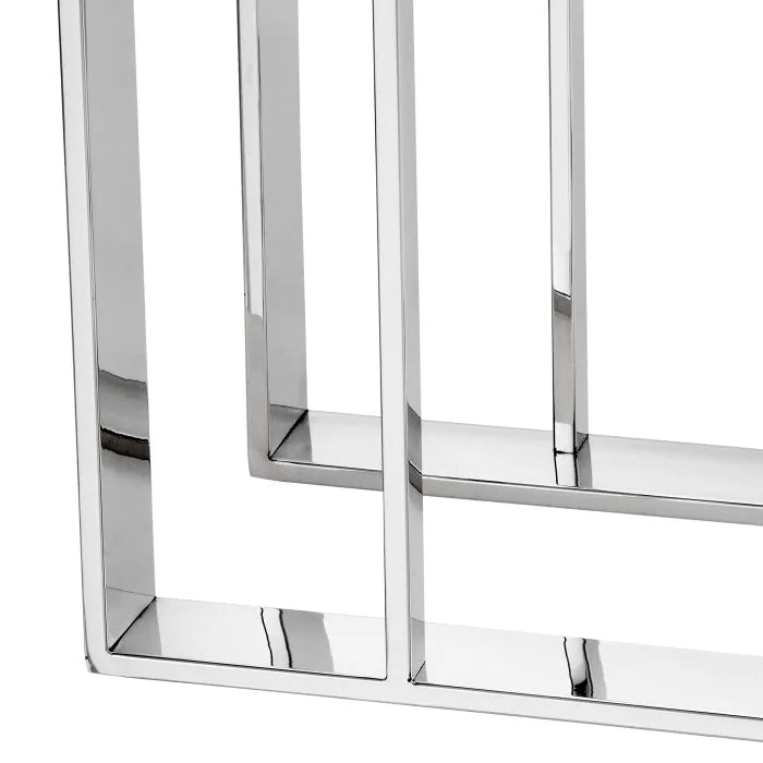 Eichholtz Pierre Side Table in Polished Stainless Steel