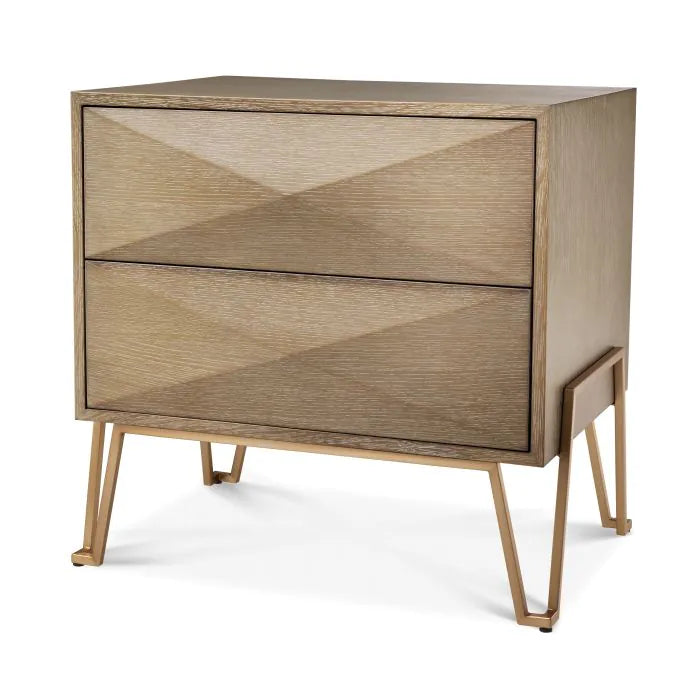 Eichholtz Highland Bedside Table in Washed Oak Veneer