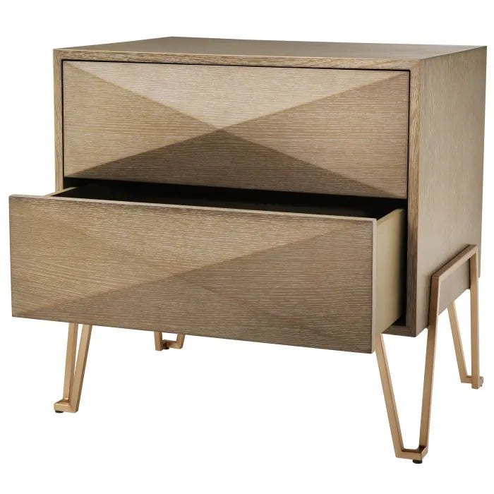 Highland Bedside Table - Washed Oak Veneer Eichholtz 2