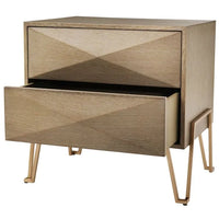 Eichholtz Highland Bedside Table in Washed Oak Veneer