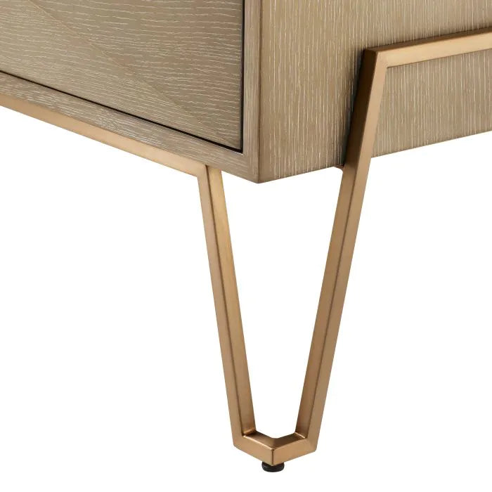 Highland Bedside Table - Washed Oak Veneer Eichholtz 3