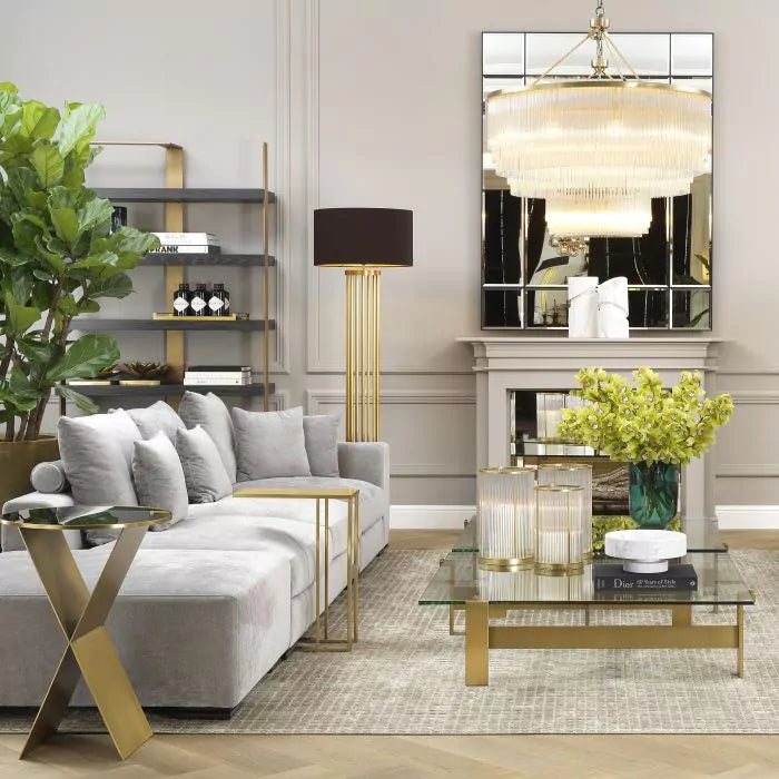 Pierre Rectangular Side Table - Gold Finish Eichholtz 2