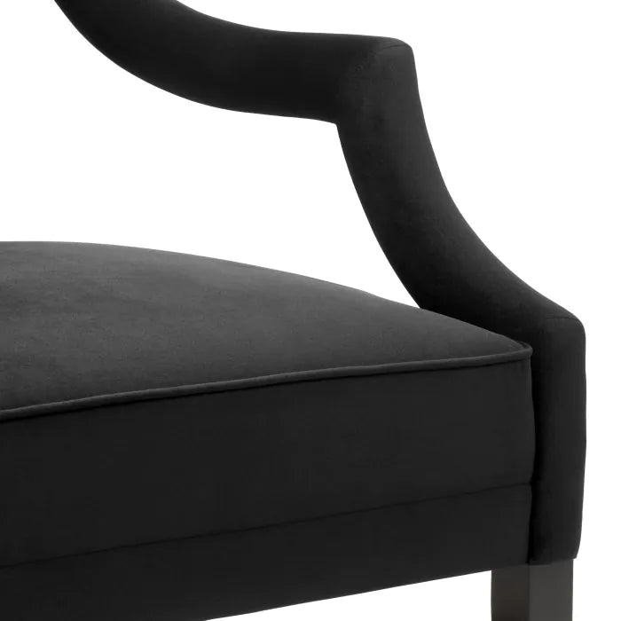 Eichholtz Ermitage Chair in Roche Black Velvet