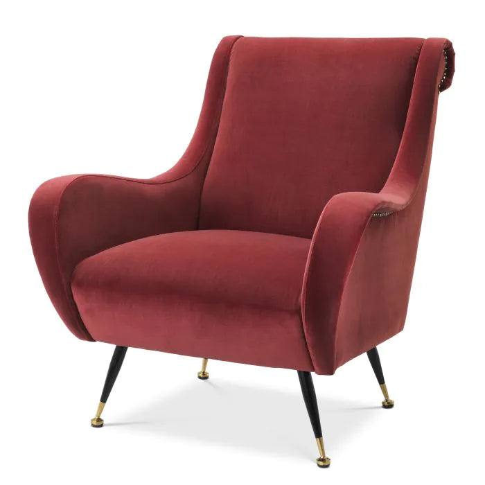Eichholtz Giardino Chair in Cameron Wine Red