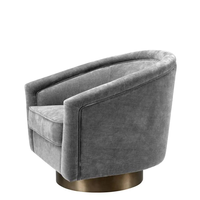 Eichholtz Catene Swivel Chair in Clarck Grey