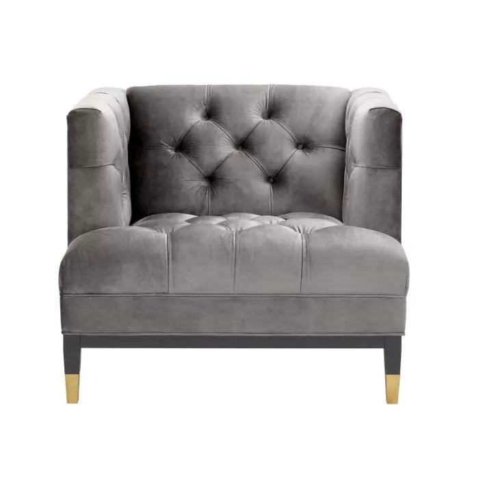 Eichholtz Castelle Chair in Roche Porpoise Grey Velvet