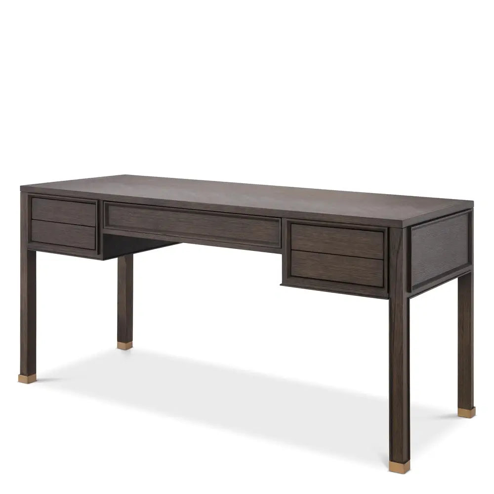 Melchior Desk - Brown Oak Veneer Eichholtz 1