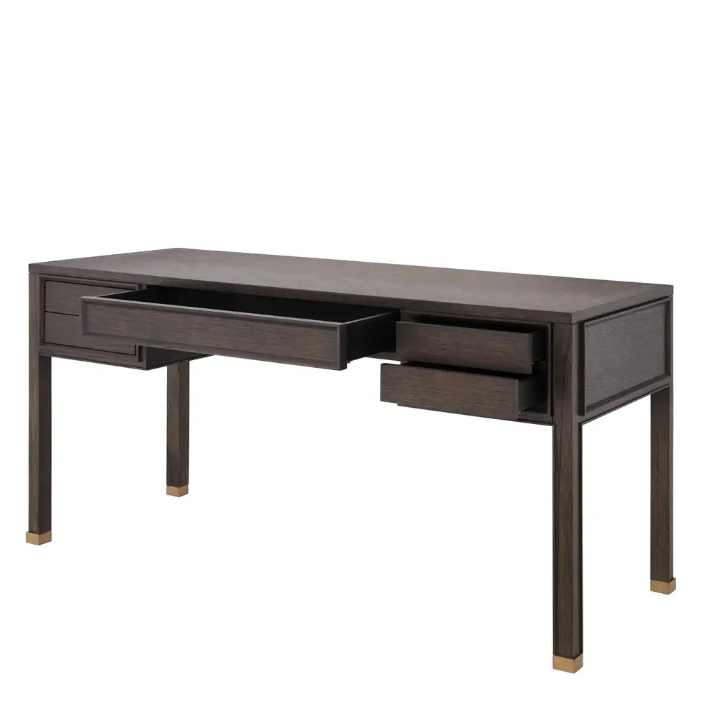 Melchior Desk - Brown Oak Veneer Eichholtz 2