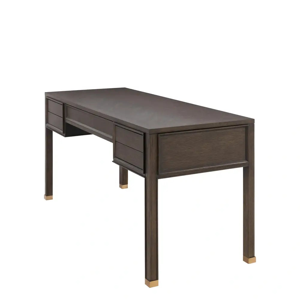 Eichholtz Melchior Desk in Brown Oak Veneer