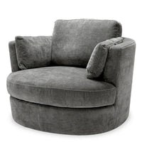 Eichholtz Clarissa Swivel Chair in Clarck Grey