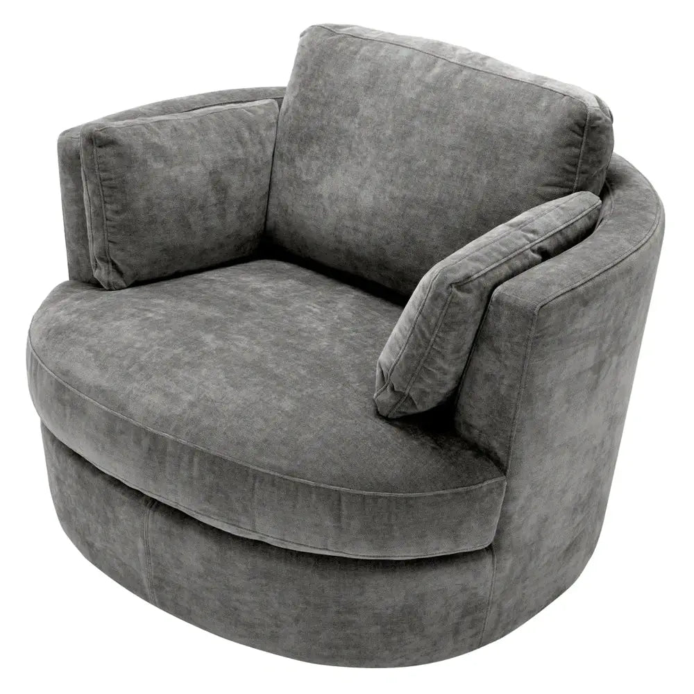 Eichholtz Clarissa Swivel Chair in Clarck Grey