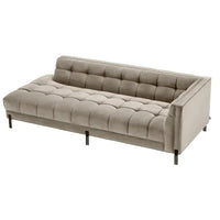 Eichholtz Lounge Sienna Right Sofa in Savona Greige Velvet