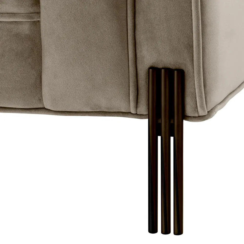 Lounge Sienna Right Sofa - Savona Greige Velvet Eichholtz 4