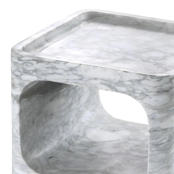 Eichholtz Adler Side Table in White Marble