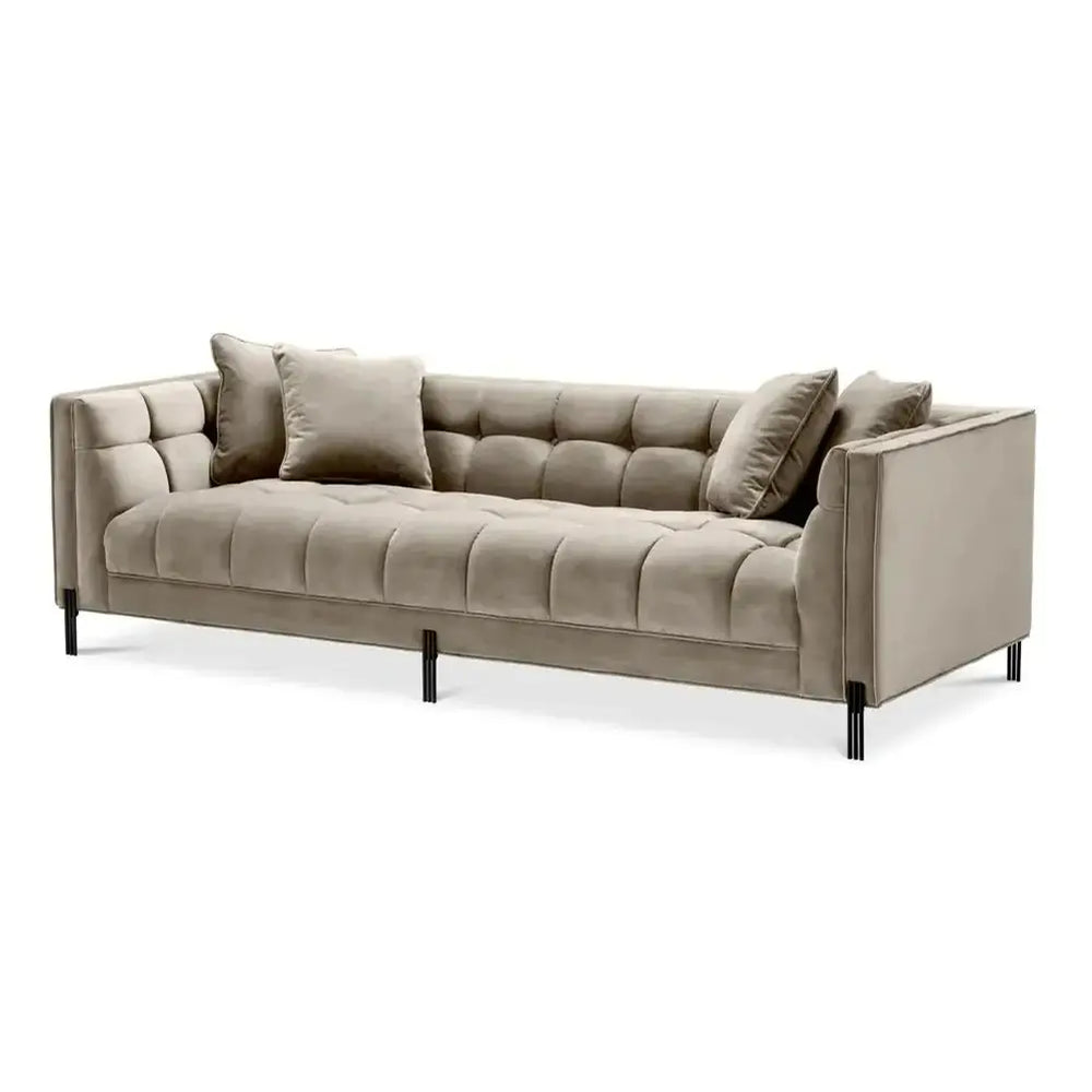 Eichholtz Sienna Sofa in Savona Greige Velvet, Sofas – Olivia's