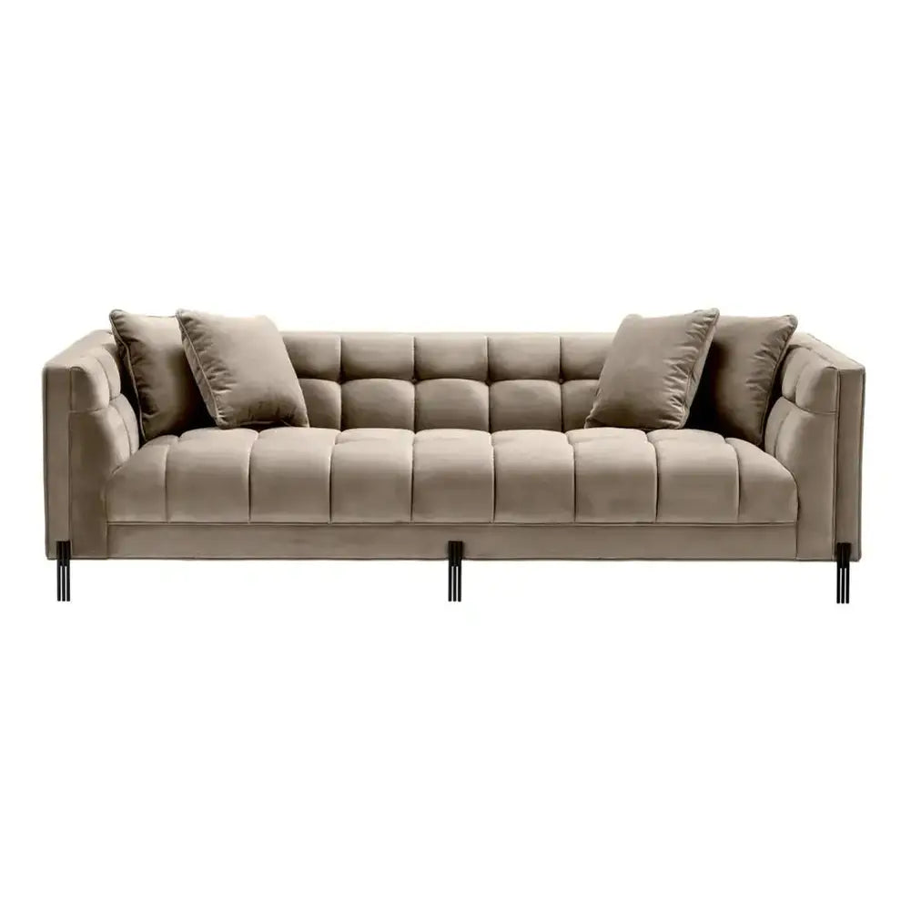 Eichholtz Sienna Sofa in Savona Greige Velvet