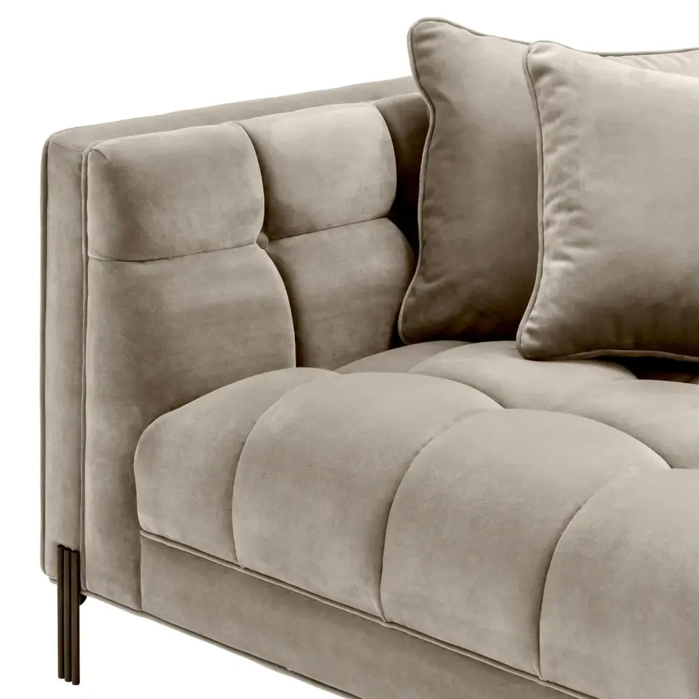 Eichholtz Sienna Sofa in Savona Greige Velvet