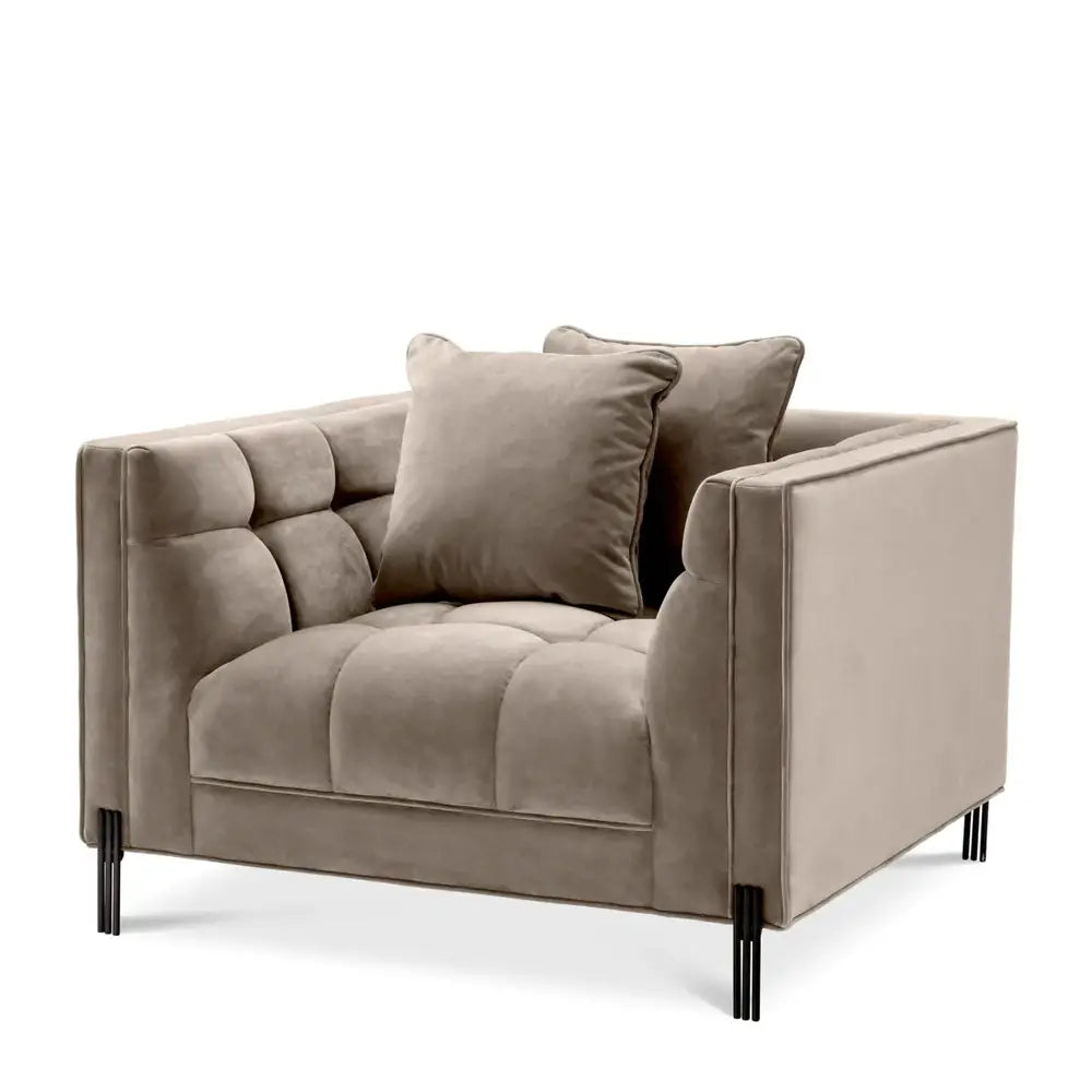 Sienna Chair - Savona Greige Velvet Eichholtz 2