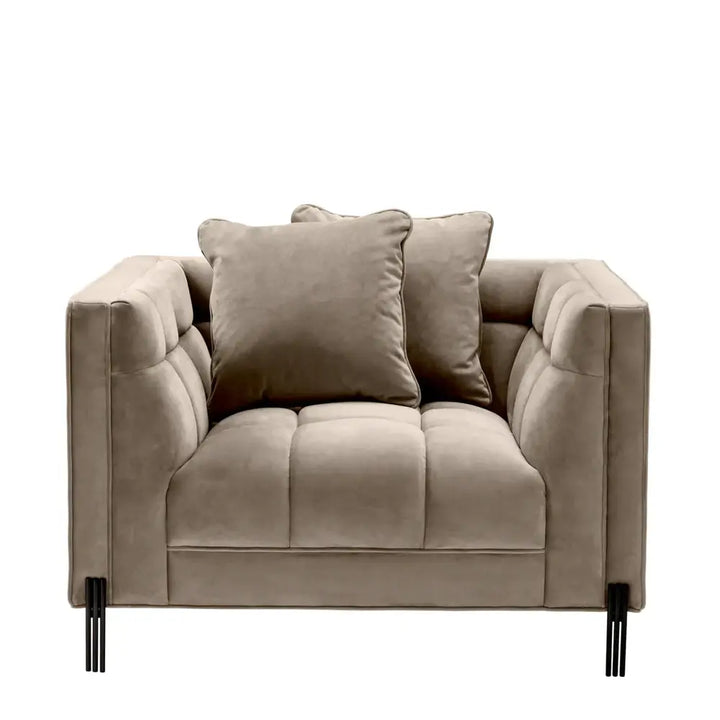 Sienna Chair - Savona Greige Velvet Eichholtz 1