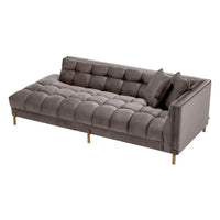 Eichholtz Lounge Sienna Right Sofa in Savona Grey Velvet