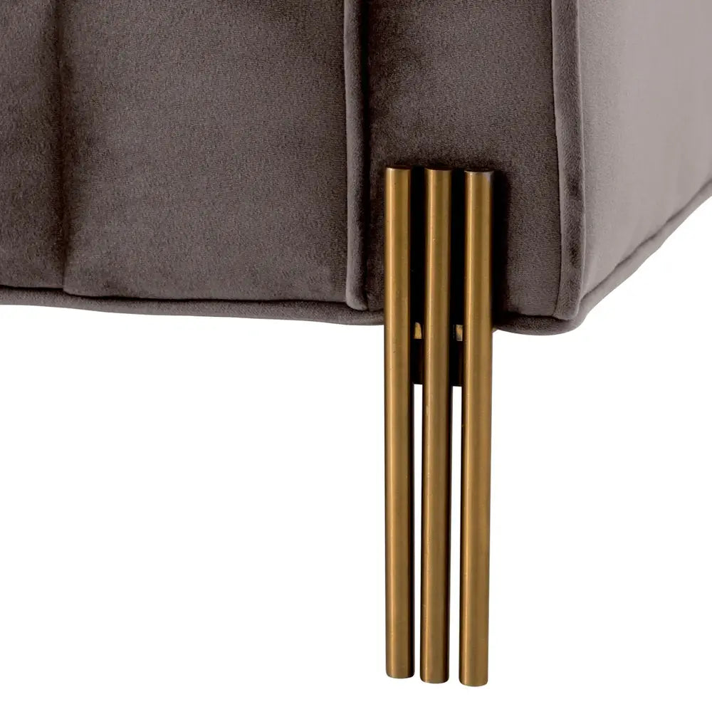 Lounge Sienna Right Sofa - Savona Grey Velvet Eichholtz 4