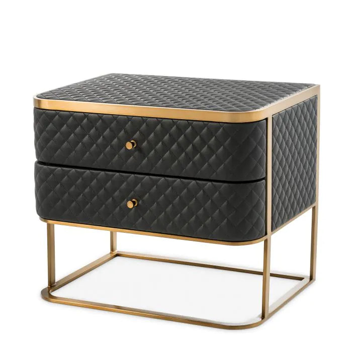 Eichholtz Monfort Bedside Table in Brushed Brass Finish