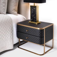 Eichholtz Monfort Bedside Table in Brushed Brass Finish