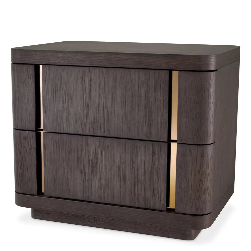 Eichholtz Modesto Bedside Table in Mocha Crown Oak Veneer