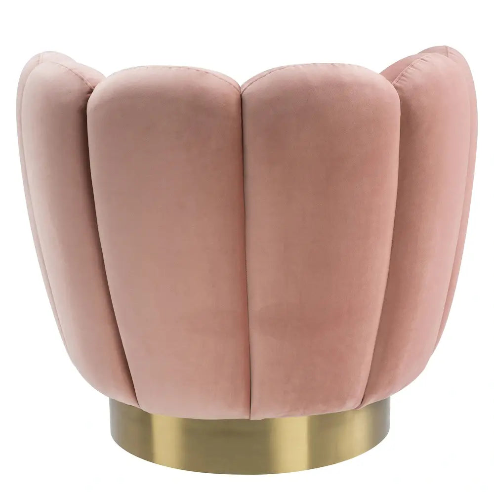  Eichholtz-Eichholtz Mirage Swivel Chair in Savona Nude Velvet-Pink 805 